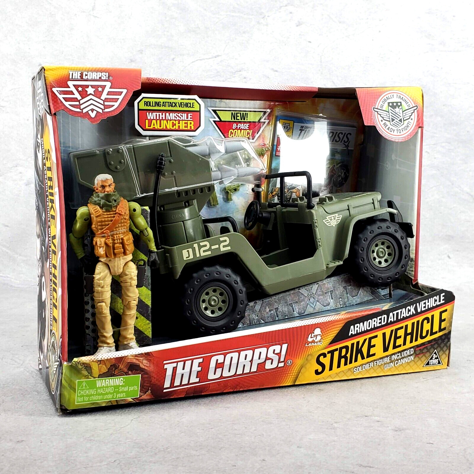 Lanard The Corps Jeep Armored Strike Vehicle + Action Figure + Mini Comic