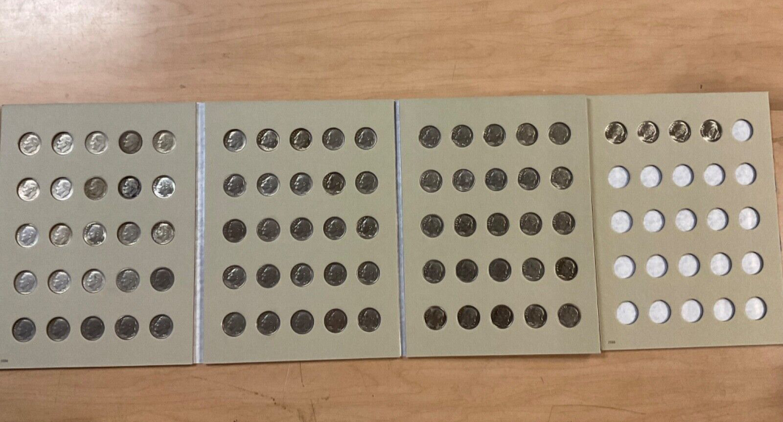 COMPLETE Set Silver/Clad  Roos. Dimes 1946 - 2024 in Coin Folder; One-A-Year Set