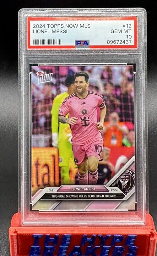 Lionel Messi PSA 10 2 Goal Showing 2024 MLS TOPPS NOW #12 Low Pop90 Inter Miami