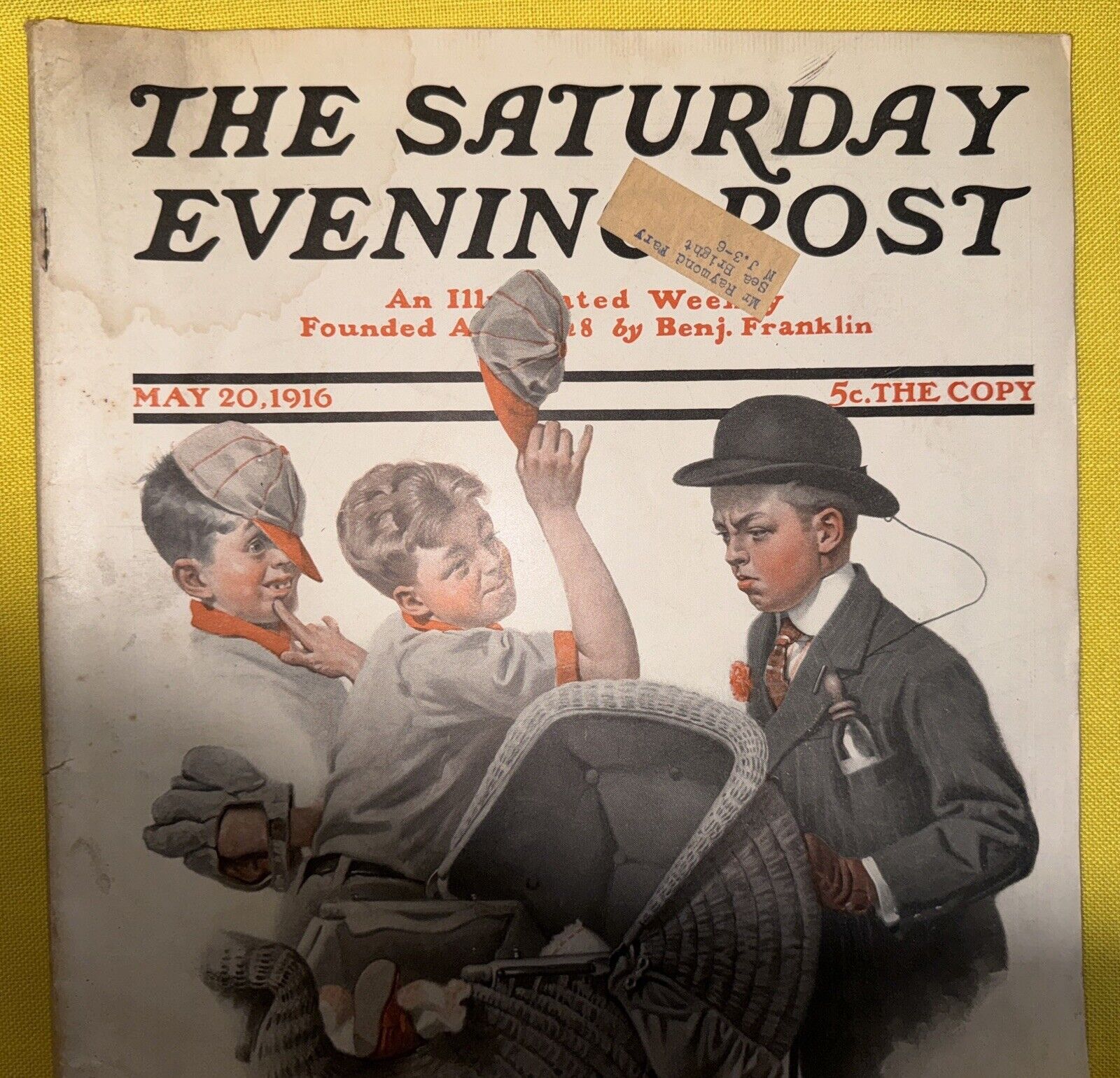 Saturday Evening Post May 20 1916—1st Norman Rockwell on cover. Full magazine