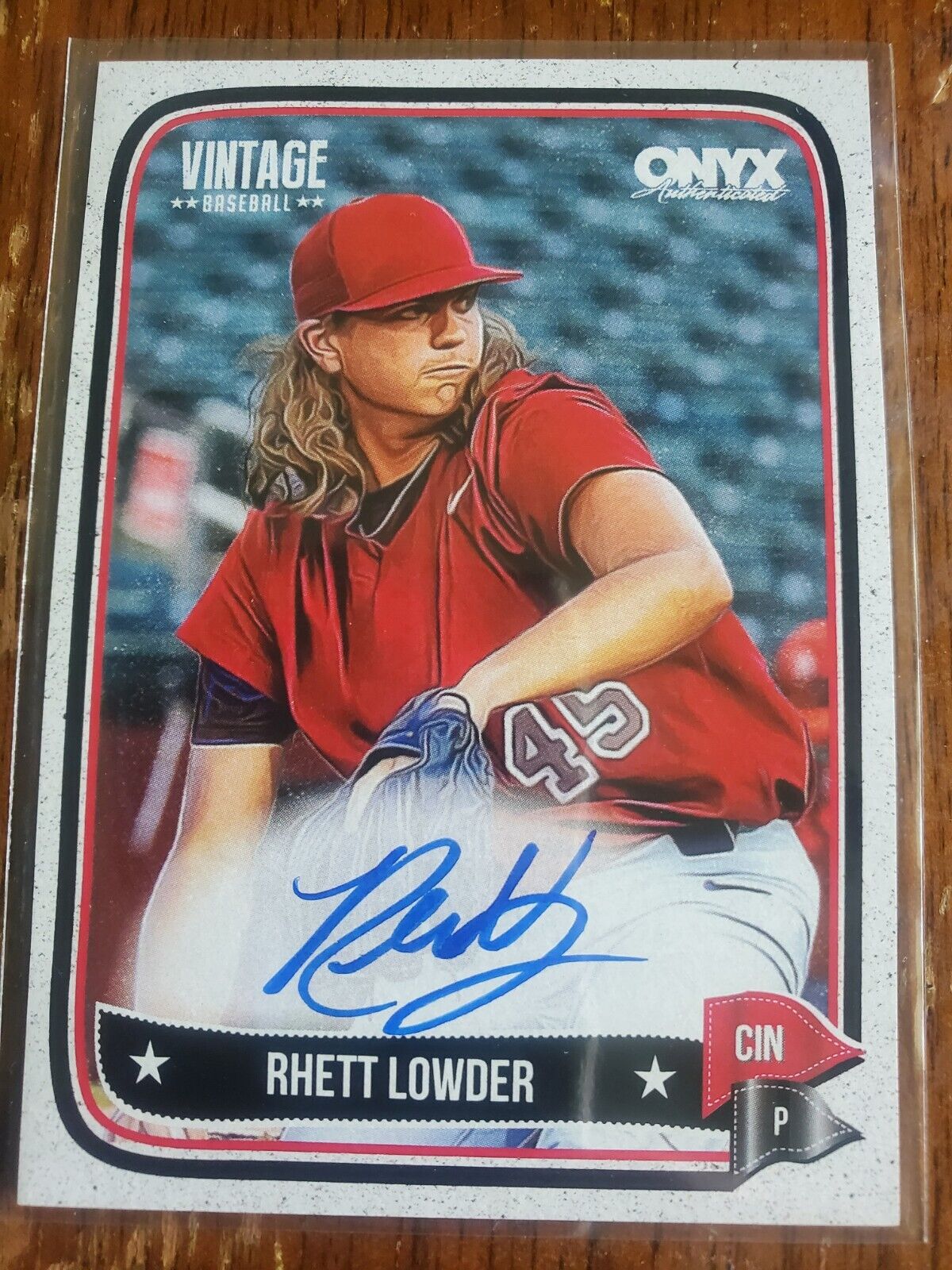 2024 Onyx Vintage Baseball Base Autographs Rhett Lowder On-Card Auto MINT