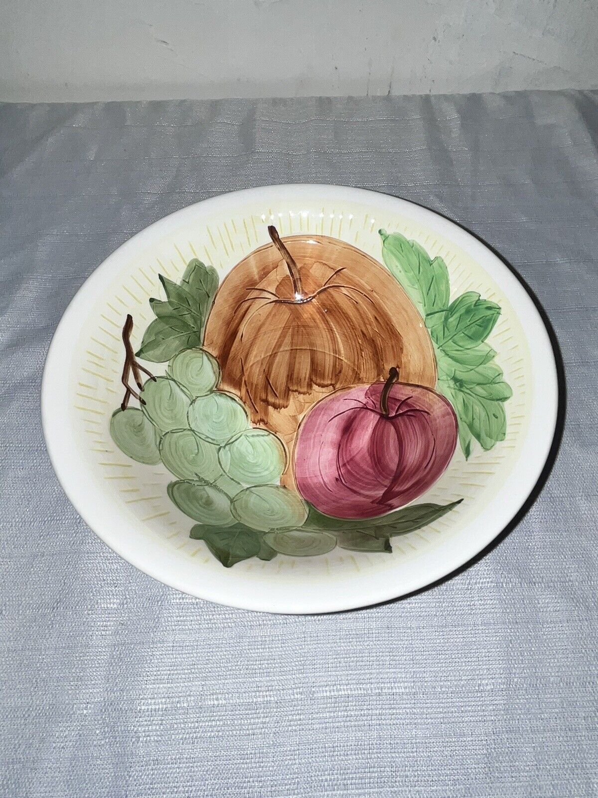 Korean Hand Painted Fruit Bowl Vintage