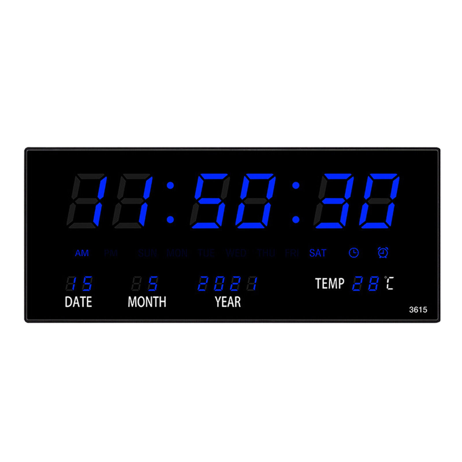 Digital Large Screen Wall Clock LED Display Desk Time Temperature Calendar Date