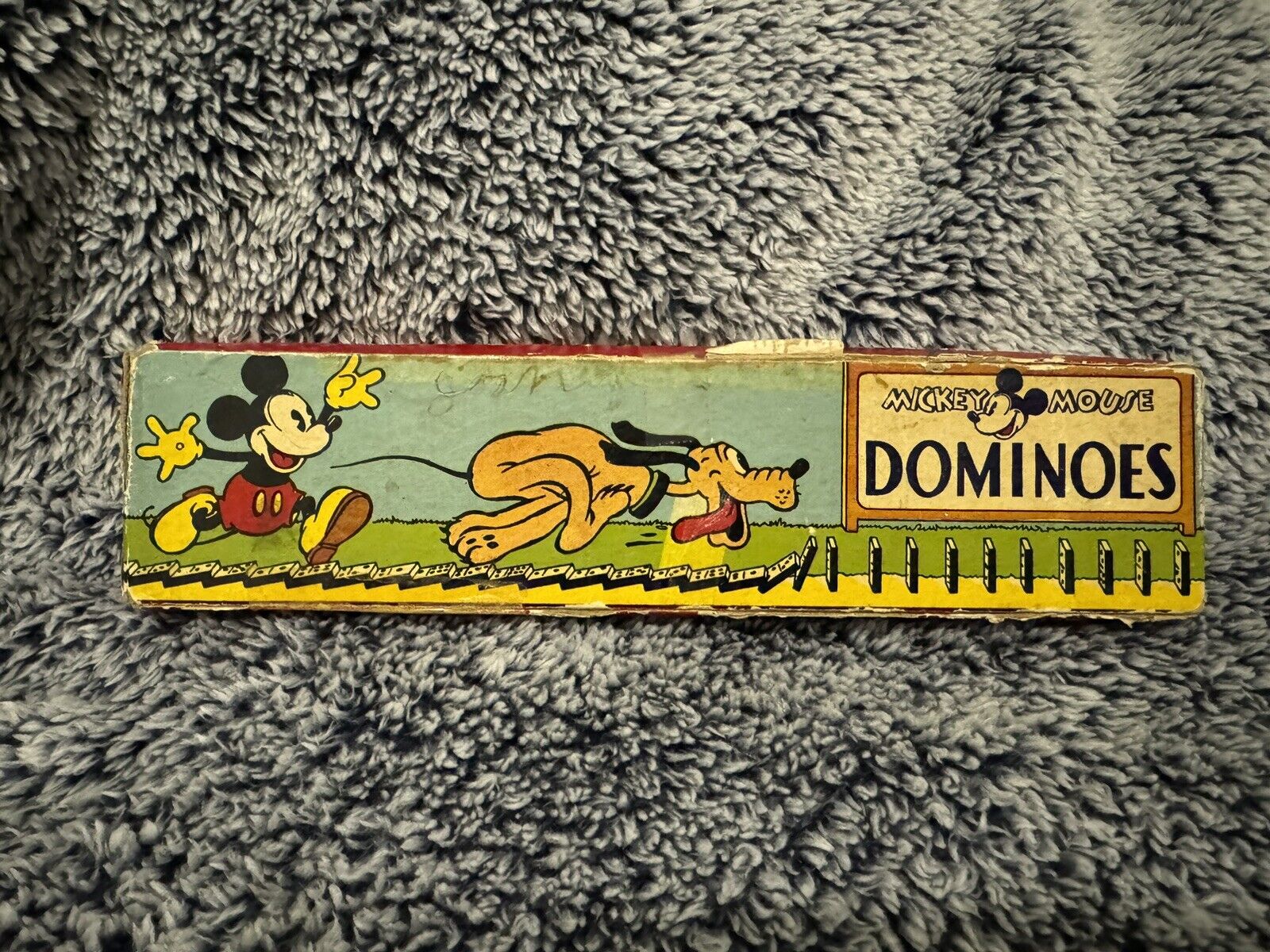 Rare Antique 1930’s Mickey Mouse Dominoes Set