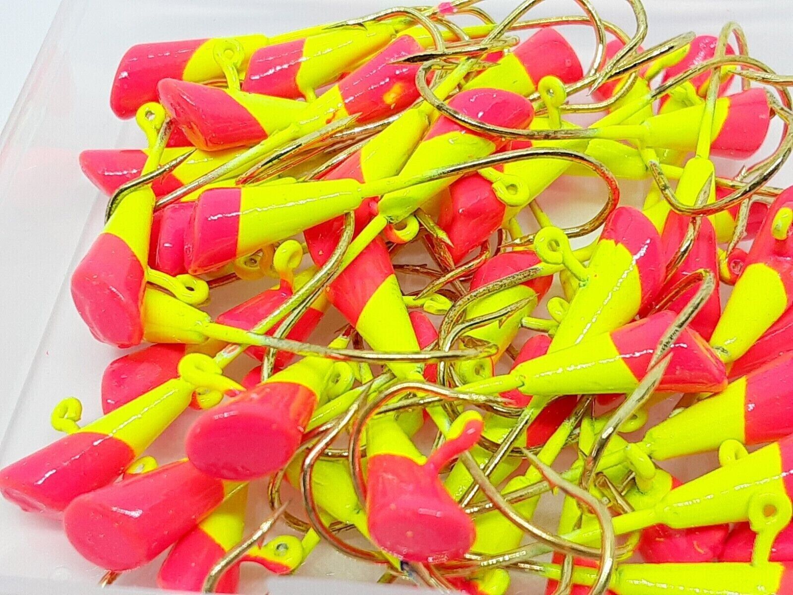 50 Pack NEW Painted Shad Dart Jigheads 1/16 oz, Brass Hooks Lures Bait Tackles 