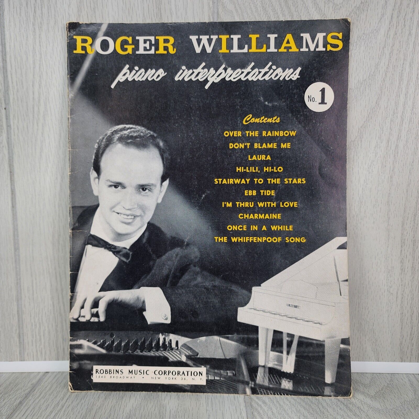 Vintage 1956 Roger Williams Piano Interpretations Sheet Music Song Book No 1
