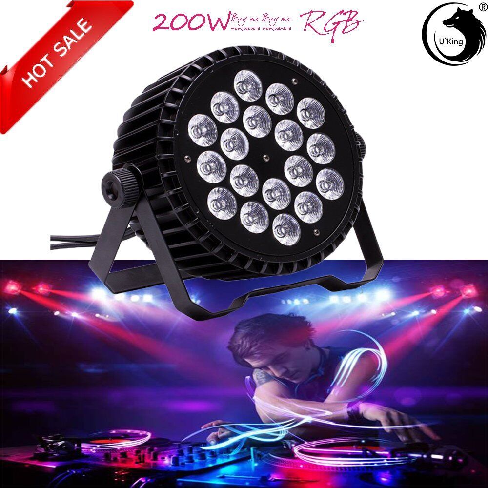 U`King 200W DMX RGBW 18 LED Wash Par Fixture Stage Lights Party Disco Show Lamp