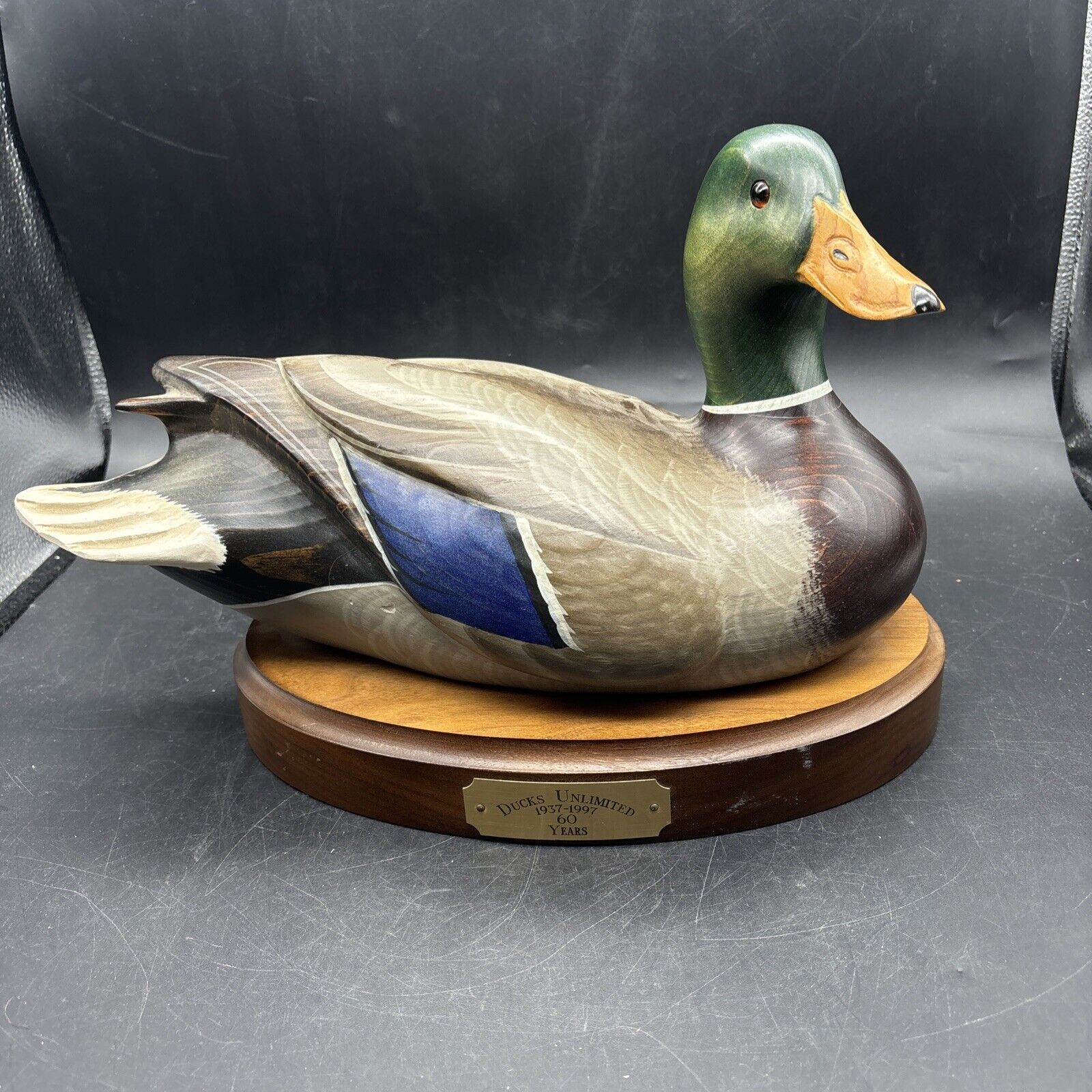 Ducks Unlimited 60th Anniversary Mallard Drake Decoy #2378 Exc