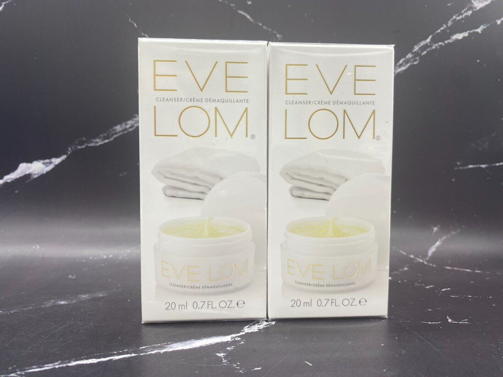Lot/2 Eve Lom Cleanser Cream with Muslin Cloth - 20 ml / BNIB