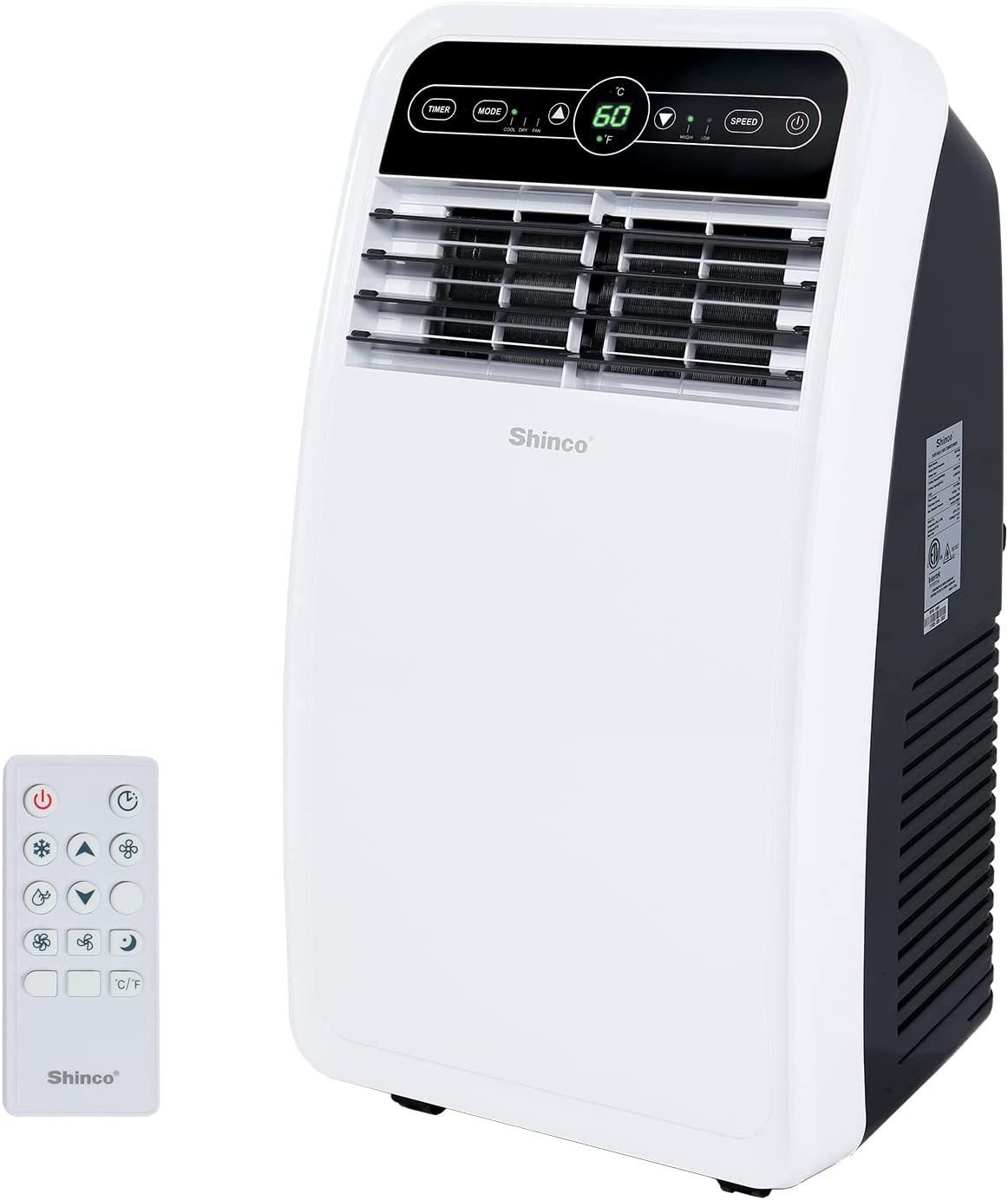 Shinco 8,000 BTU Portable Air Conditioner 200 Sq.Ft 24H Timer w/ Remote Control