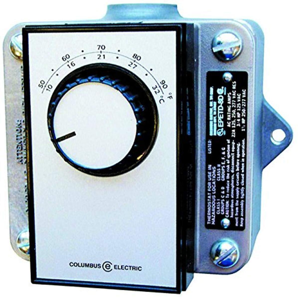 TPI Corporation EPETP8D Hazardous Location Wall Mount Thermostat, Double Pole,