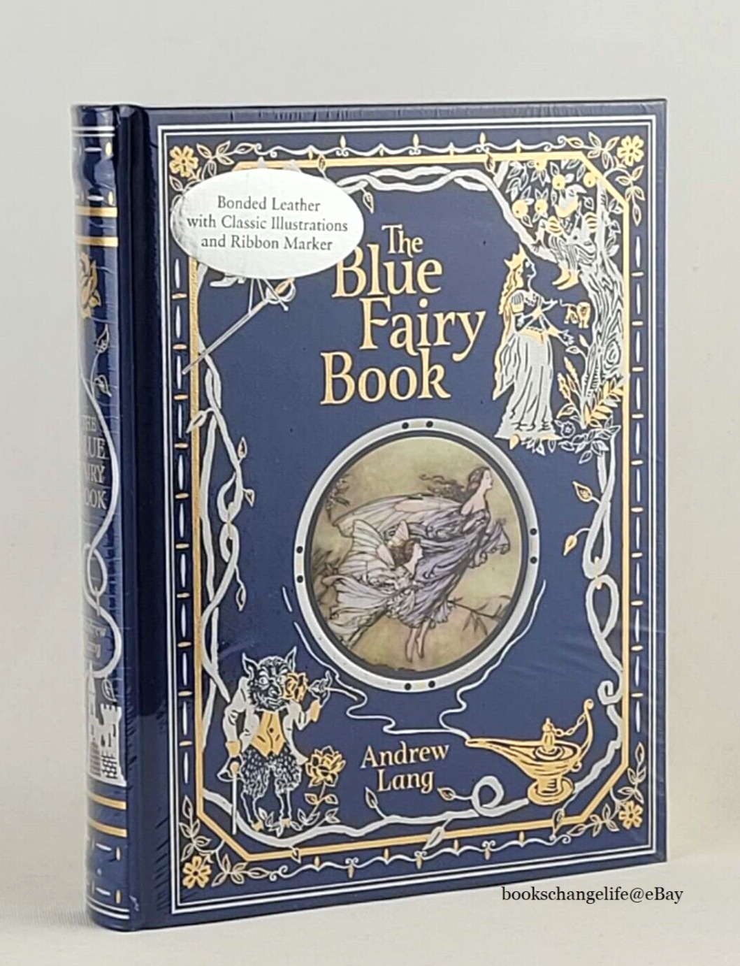 THE BLUE FAIRY BOOK Andrew Lang Illustrated Bonded Leather Gilded Pages *SEALED*