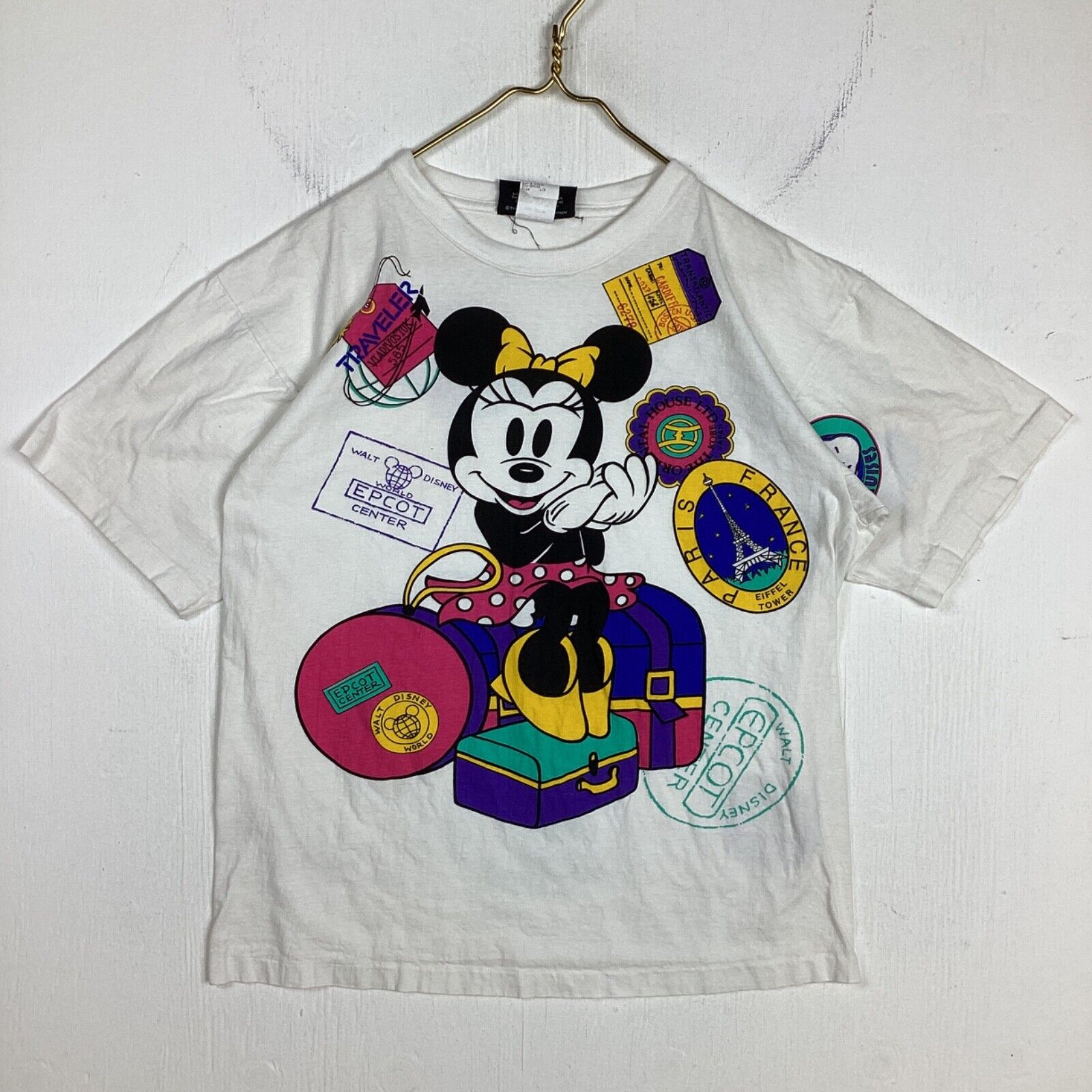 Vintage Minnie Mouse Disney T-Shirt Large Cartoon Single Stitch Made In Usa 90s