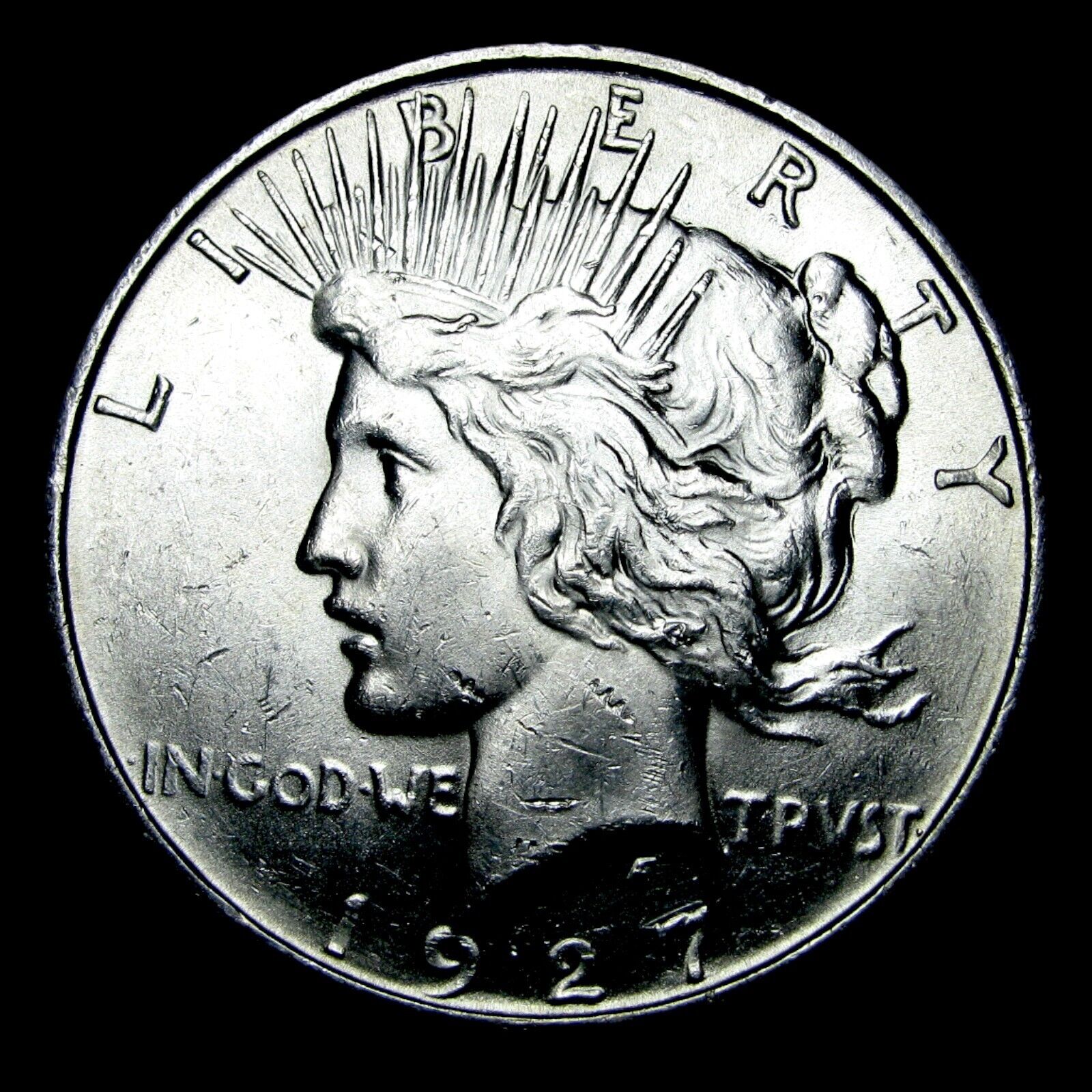 1927-D Peace Dollar Silver ---- Uncirculated Coin ---- #200Q