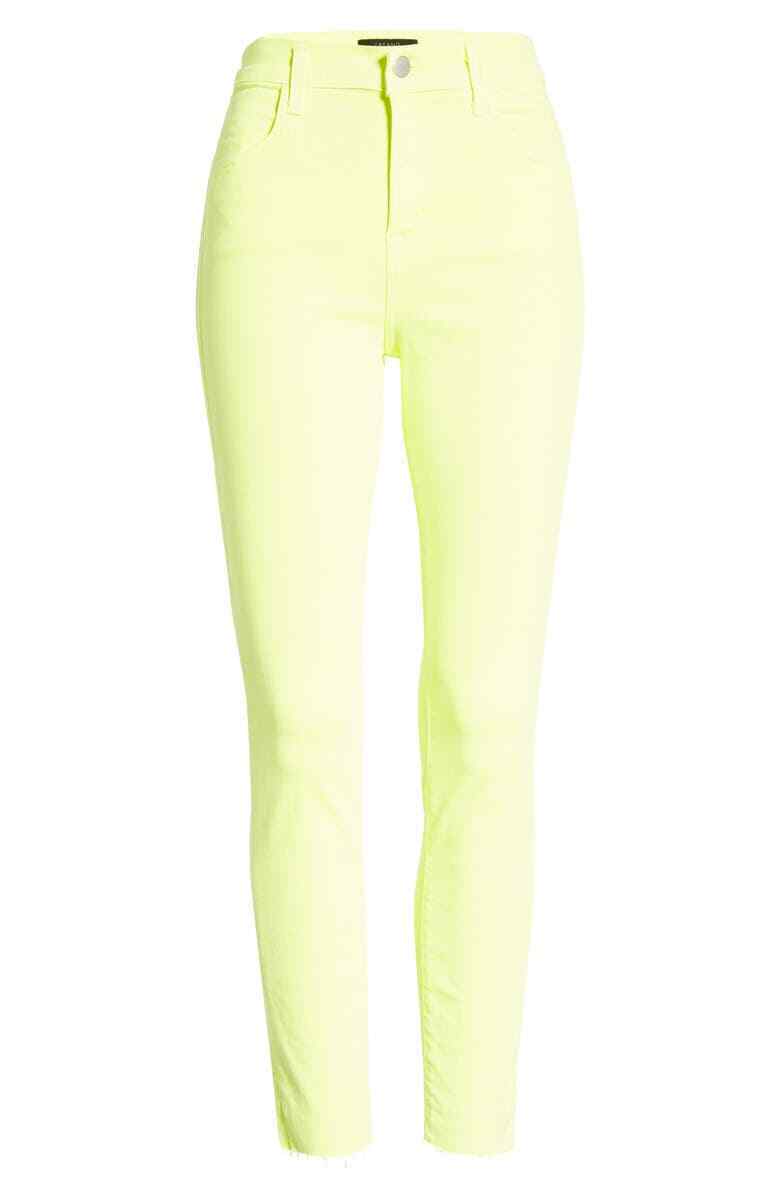 J Brand Women\'s Alana Tummy Control Ultra Slimming Skinny Jeans Yellow Size 29