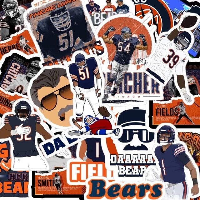 Chicago Bears  Stickers 40 Piece