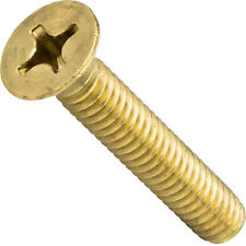 1/4-20 Flat Head Countersink Machine Screws Solid Brass Phillips Drive All Sizes picture