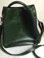 I MEDICI Italian Camilla Green Crossbody Handle Large Bag Leather picture