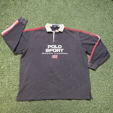 Polo Sport Shirt XXL Vintage 90s Ralph Lauren PRL Long Sleeve Collared Tee picture