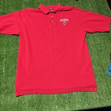 Vintage Wisconsin Badgers Embroidered Golf Polos Mens Size Large picture