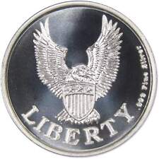Liberty Eagle 1/2 oz .999 Fine Silver Round with Blank Reverse Uncirculated picture