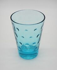Vintage Hazel Atlas Blue Capri Dot Glass Juice Tumbler 3.5