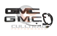 2019-2022 GMC Sierra Front Illuminated & Rear Black Emblem Kit 84942528 picture