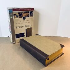 NIV Cultural Backgrounds Study Bible Leathersoft Tan Joyce Meyers Org Stamped picture