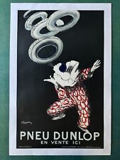 Vintage Original Pneu Dunlop Automobile Poster by Cappiello, On Linen picture