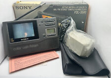 Vintage Sony FDL-3500 Color Watchman LCD TV AM/FM Stereo - TESTED AND WORKING picture