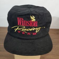 Vintage Winston Racing Hat Snapback Baseball Cap Men's Black 100% Rayon 90s  picture