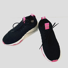 FitFlop Sneakers Vitamin FF Knit Trainer Shoes Women's 9.5 Black Pink Comfort picture
