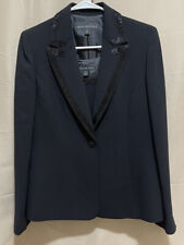 2 Piece Nipon Boutique Womens One Button Blazer Jacket With Blouse Beaded Size 8 picture