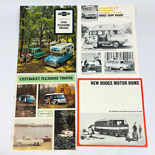 4 Lot 50's 60's Chevy Dodge Pleasure Trucks Camp Wagons Motorhome Sale Brochures picture