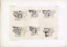VINTAGE 19th Century Decorative Design - Examples of Marquees #H288 picture