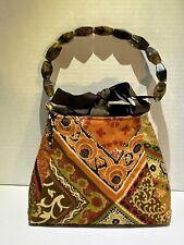 Vintage Hand Sewn Handbag With Beaded Handle 60s B’s picture