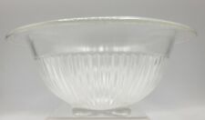 Vintage Federal Glass Co Ribbed Mixing Serving Bowl w/Rolled Edge 7.75