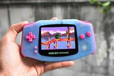 Extra Mods - IPS Backlit LCD GBA Nintendo GameBoy Advance Blue Glow In Dark picture