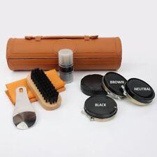 10-Piece Shoe Shine Kit-Polish Brush Set Kit with PU Leather Sleek Elegant Case picture