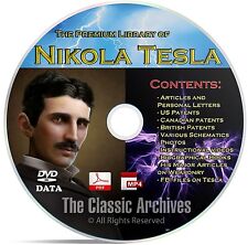 Nikola Tesla 325+ Book Library, Patents, Articles, Alternative Energy CD DVD B67 picture