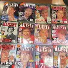 Majesty Magazine 1995 volume 16 numbers 1 - 12. Royal Family Queen King Princess picture