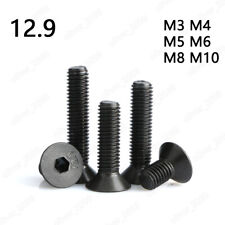 M3 M4 M5 M6 M8 M10 Black 12.9 Steel Hex Socket Bolt Countersunk Flat Head Screws picture