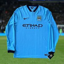 NWT Manchester City 2014/15 L/S Authentic Home Soccer Jersey Large Nike 611054 picture