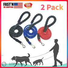 2Pack 5FT Heavy Duty Dog Leash Large Pet Rope Reflective Nylon Lead Comfy Handle picture