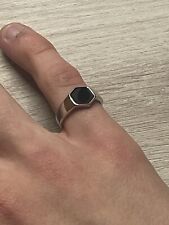 Vintage Signet Ring - Russian Sterling Silver S925 - Black Onyx picture