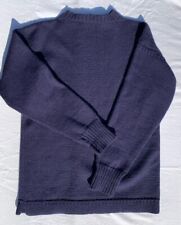 Le Tricoteur Guernsey Wool Sweater Large Navy picture