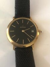 Cyma Men’s Gold Tone Calendar Hand-Winding Vintage Watch 60's Switzerland picture