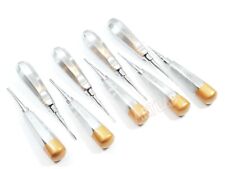 NEW GERMAN 9 PCS STRAIGHT DENTAL SURGERY EXTRACTION LUXATING ELEVATOR (GOLD) picture