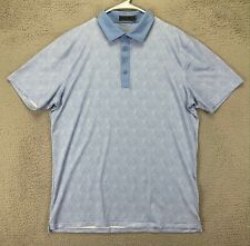 G/Force Polo Shirt Adult 2XL Blue Geometric Golf Golfer Rugby Activewear Mens picture