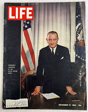 VTG 1963 Life Magazine President Johnson at His White House Desk - Look Photos picture
